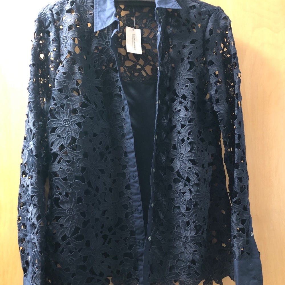 Banana Republic long sleeve lace shirt